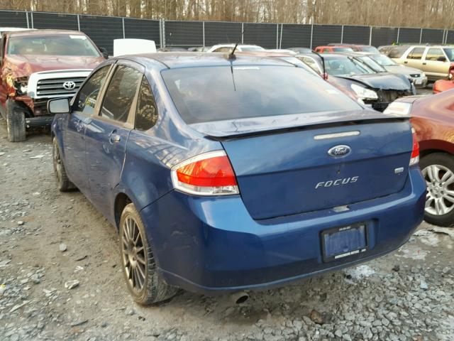 1FAHP36N39W139378 - 2009 FORD FOCUS SES BLUE photo 3