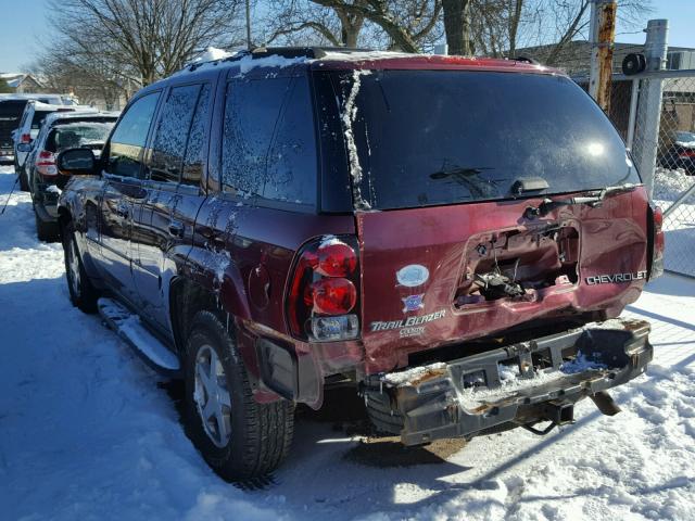 1GNDT13S042357644 - 2004 CHEVROLET TRAILBLAZE BURGUNDY photo 3