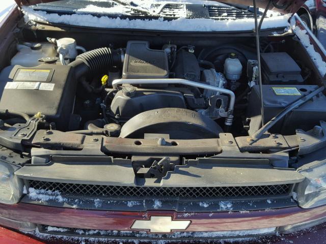 1GNDT13S042357644 - 2004 CHEVROLET TRAILBLAZE BURGUNDY photo 7