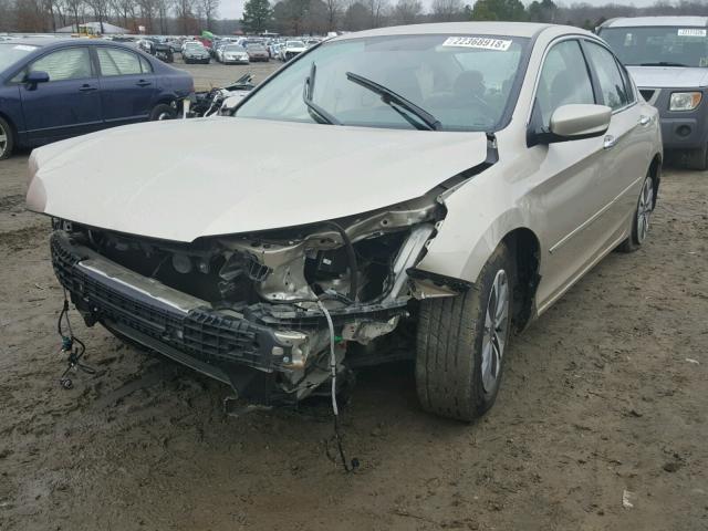 1HGCR2F38DA122848 - 2013 HONDA ACCORD LX BEIGE photo 2