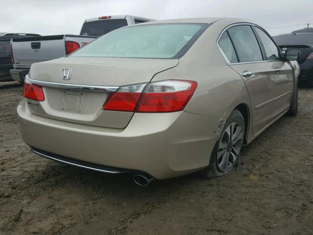 1HGCR2F38DA122848 - 2013 HONDA ACCORD LX BEIGE photo 4