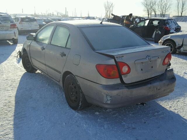 2T1BR32E23C715929 - 2003 TOYOTA COROLLA CE BEIGE photo 3