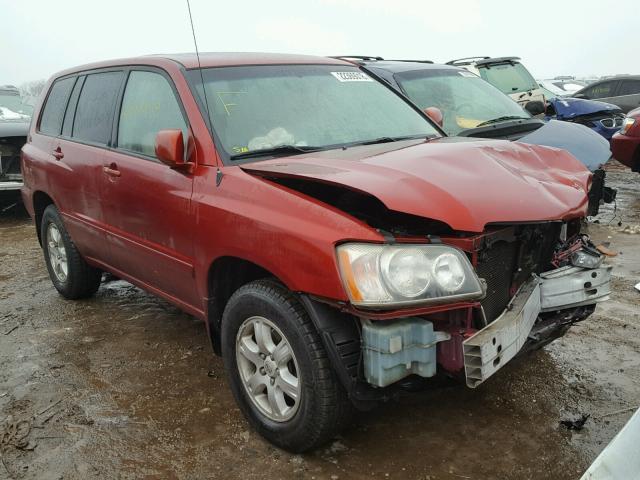 JTEHF21A330122517 - 2003 TOYOTA HIGHLANDER RED photo 1