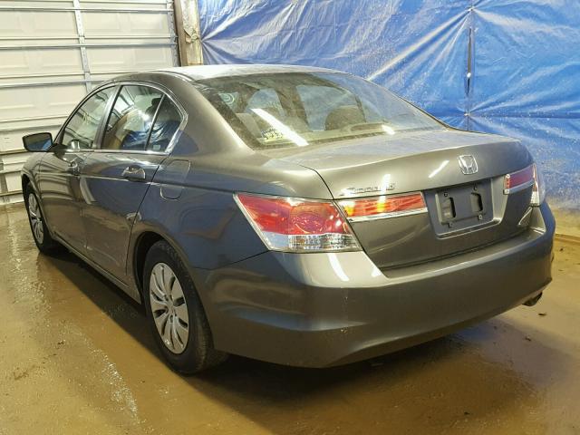 1HGCP2F36CA049046 - 2012 HONDA ACCORD LX GRAY photo 3