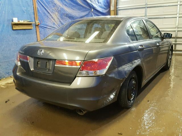 1HGCP2F36CA049046 - 2012 HONDA ACCORD LX GRAY photo 4