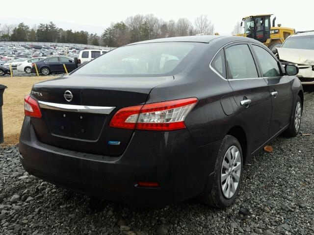 3N1AB7AP5EL695883 - 2014 NISSAN SENTRA S BLACK photo 4