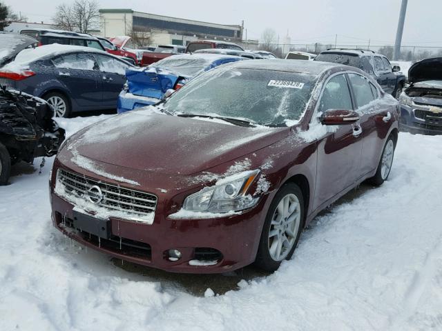 1N4AA5AP8AC834601 - 2010 NISSAN MAXIMA S MAROON photo 2