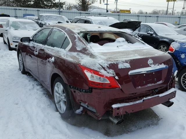 1N4AA5AP8AC834601 - 2010 NISSAN MAXIMA S MAROON photo 3