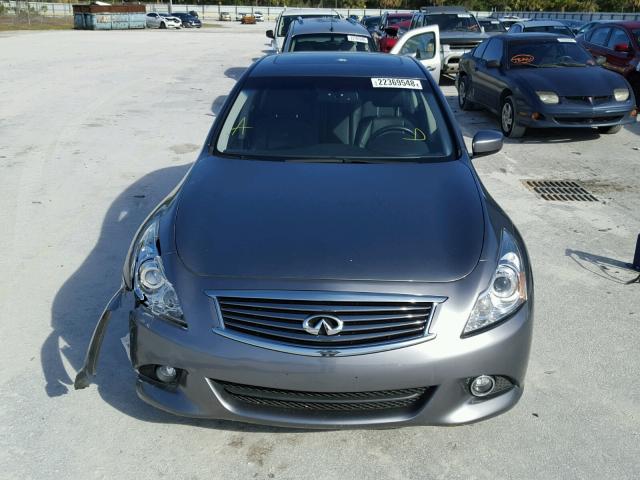 JN1CV6ARXAM450394 - 2010 INFINITI G37 GRAY photo 9