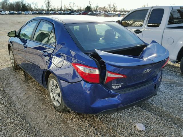 5YFBURHE3GP538418 - 2016 TOYOTA COROLLA L BLUE photo 3