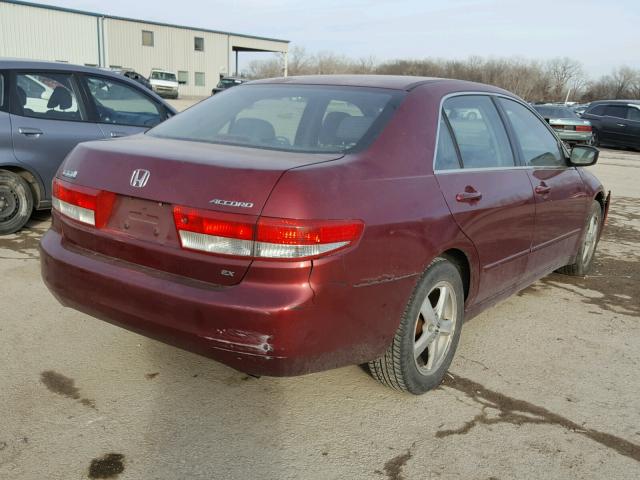 1HGCM56613A095209 - 2003 HONDA ACCORD EX MAROON photo 4