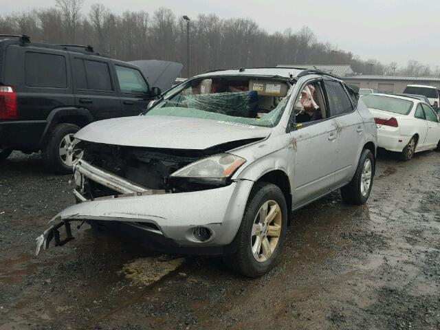 JN8AZ08W47W635267 - 2007 NISSAN MURANO SL SILVER photo 2