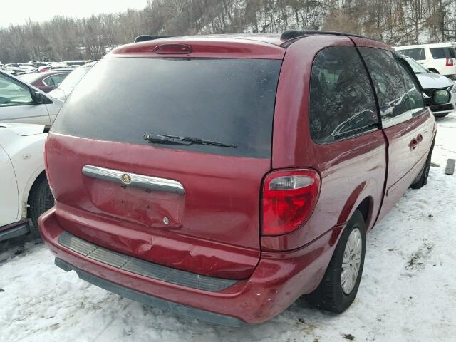 2A4GP44R16R631892 - 2006 CHRYSLER TOWN & COU RED photo 4