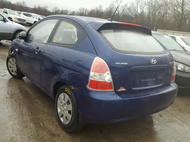 KMHCM36C39U113012 - 2009 HYUNDAI ACCENT GS BLUE photo 3