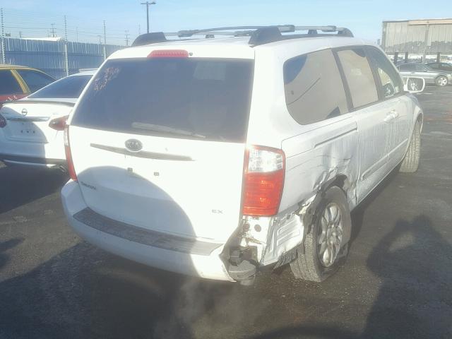 KNDMB233466044277 - 2006 KIA SEDONA EX WHITE photo 4