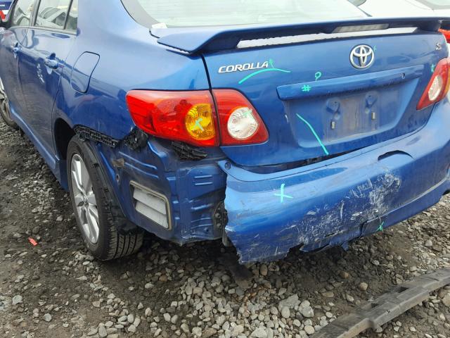 1NXBU4EE5AZ257850 - 2010 TOYOTA COROLLA BA BLUE photo 9