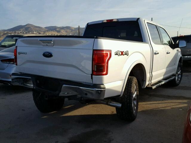 1FTEW1EG9FKD12492 - 2015 FORD F150 SUPER WHITE photo 4