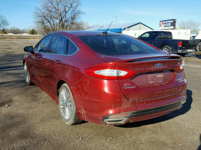 3FA6P0K90FR268398 - 2015 FORD FUSION TIT RED photo 3