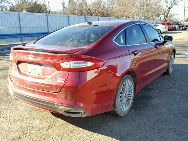 3FA6P0K90FR268398 - 2015 FORD FUSION TIT RED photo 4