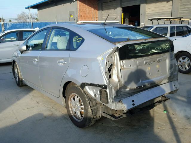 JTDKN3DU3A5152593 - 2010 TOYOTA PRIUS GRAY photo 3