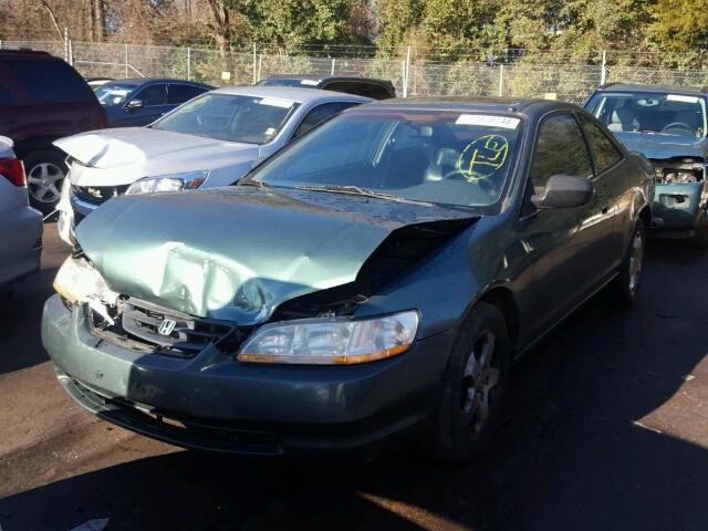 1HGCG2257WA020277 - 1998 HONDA ACCORD EX GREEN photo 2