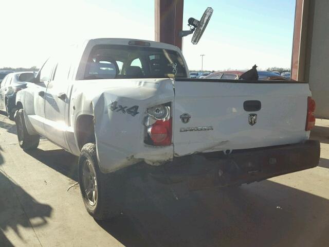 1D7HW28K46S536603 - 2006 DODGE DAKOTA QUA WHITE photo 3