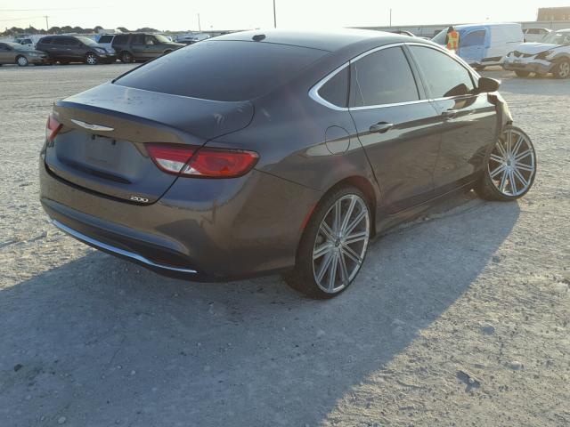 1C3CCCAB6FN602343 - 2015 CHRYSLER 200 LIMITE GRAY photo 4