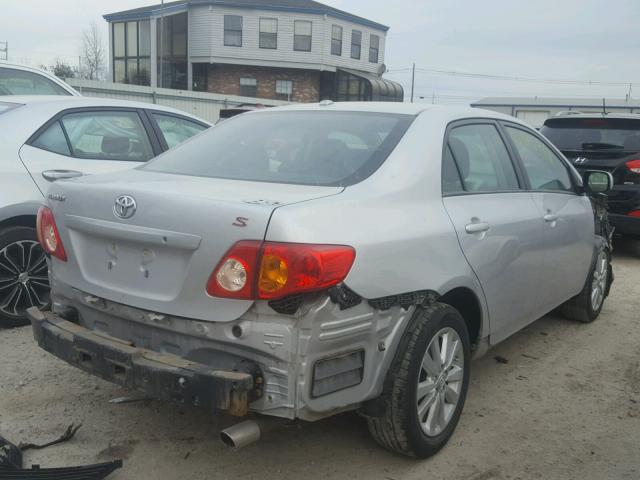 2T1BU4EE1AC266983 - 2010 TOYOTA COROLLA BA SILVER photo 4