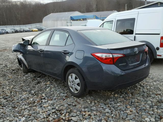 2T1BURHE1EC228653 - 2014 TOYOTA COROLLA L GRAY photo 3