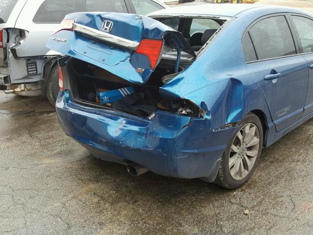 2HGFA5E5XBH700407 - 2011 HONDA CIVIC SI BLUE photo 9