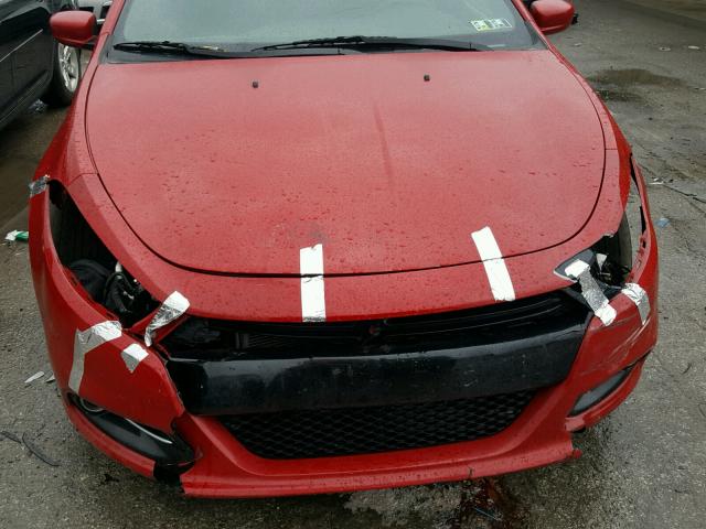 1C3CDFBB7FD119186 - 2015 DODGE DART SXT RED photo 7