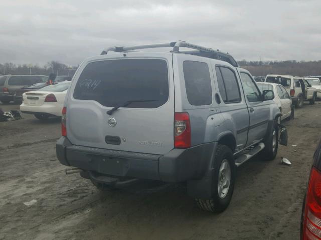 5N1ED28TX2C606214 - 2002 NISSAN XTERRA XE SILVER photo 4