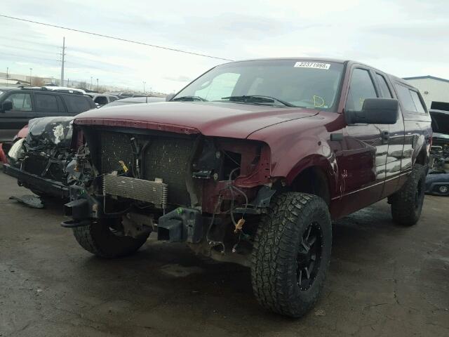 1FTPX14514NC05468 - 2004 FORD F150 MAROON photo 2