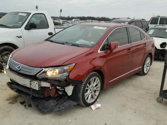 JTHBB1BA3A2000643 - 2010 LEXUS HS 250H RED photo 2