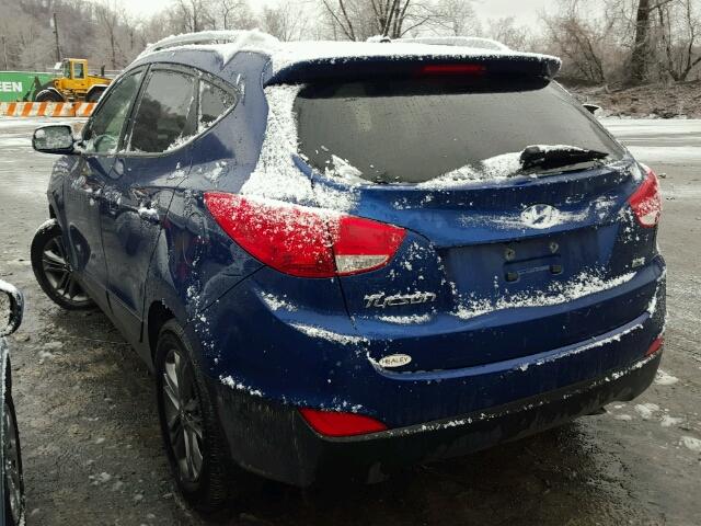 KM8JUCAG5EU829034 - 2014 HYUNDAI TUCSON GLS BLUE photo 3