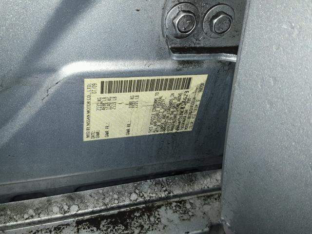 1N4AA51E39C858623 - 2009 NISSAN MAXIMA S SILVER photo 10