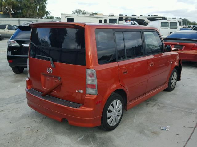 JTLKT324940162799 - 2004 TOYOTA SCION XB ORANGE photo 4