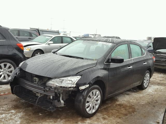 3N1AB7AP7FY321263 - 2015 NISSAN SENTRA S BLACK photo 2