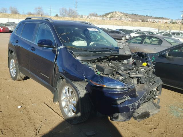 1C4PJMDS6EW256954 - 2014 JEEP CHEROKEE L BLUE photo 1