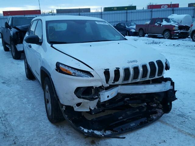 1C4PJMAB6GW256234 - 2016 JEEP CHEROKEE S WHITE photo 1