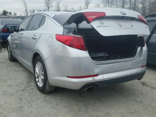 KNAGM4A76C5284552 - 2012 KIA OPTIMA LX SILVER photo 3