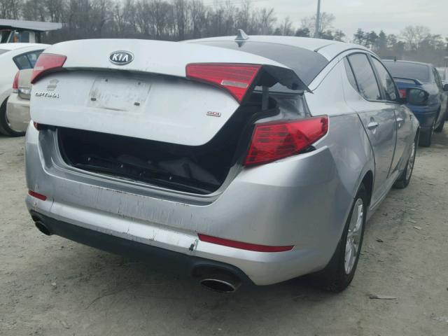 KNAGM4A76C5284552 - 2012 KIA OPTIMA LX SILVER photo 4