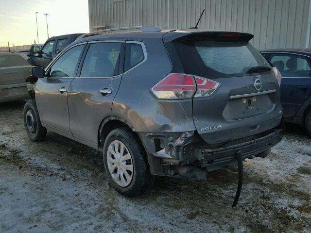 5N1AT2MV5EC806320 - 2014 NISSAN ROGUE S GRAY photo 3