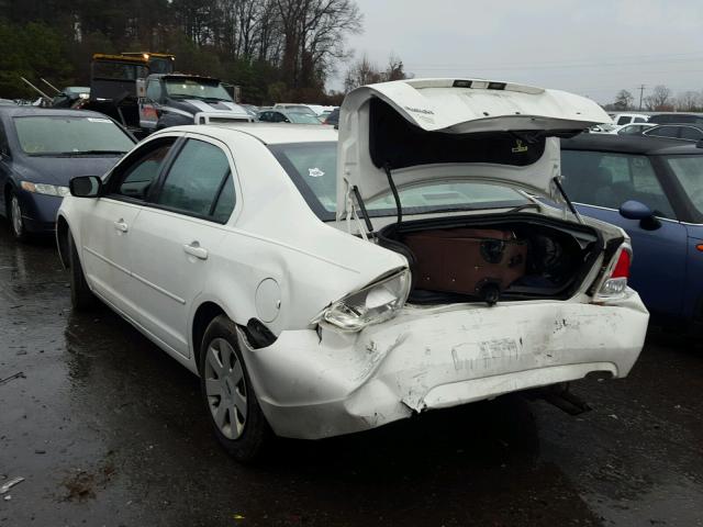 3FAHP06Z68R224122 - 2008 FORD FUSION S WHITE photo 3