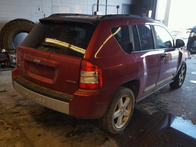 1J8FF57W97D234469 - 2007 JEEP COMPASS LI RED photo 4