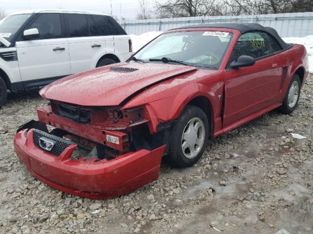 1FAFP4443YF241981 - 2000 FORD MUSTANG RED photo 2