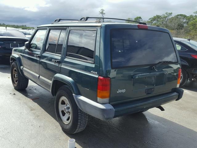 1J4FF48S11L542546 - 2001 JEEP CHEROKEE S GREEN photo 3