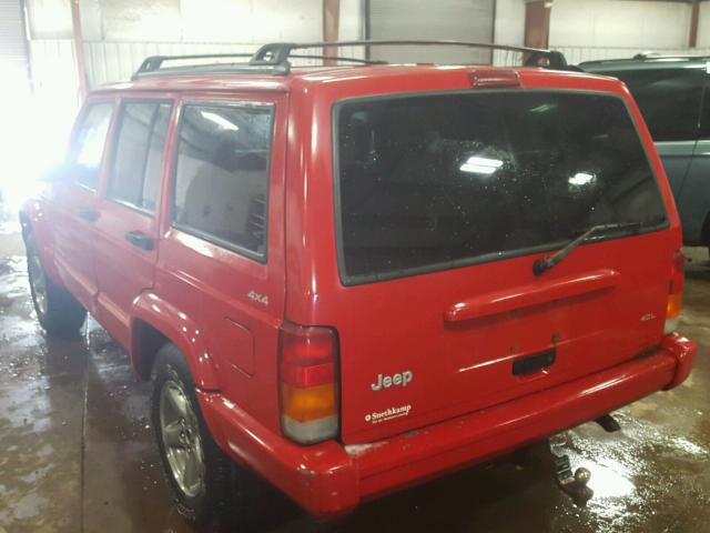 1J4FF68S6XL584294 - 1999 JEEP CHEROKEE S RED photo 3