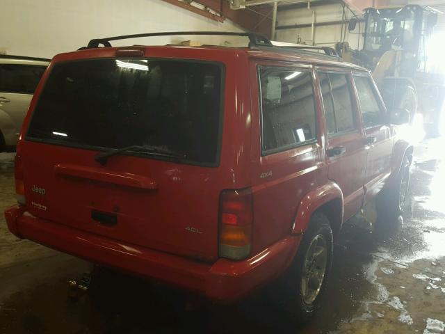 1J4FF68S6XL584294 - 1999 JEEP CHEROKEE S RED photo 4
