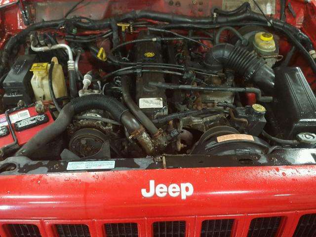 1J4FF68S6XL584294 - 1999 JEEP CHEROKEE S RED photo 7
